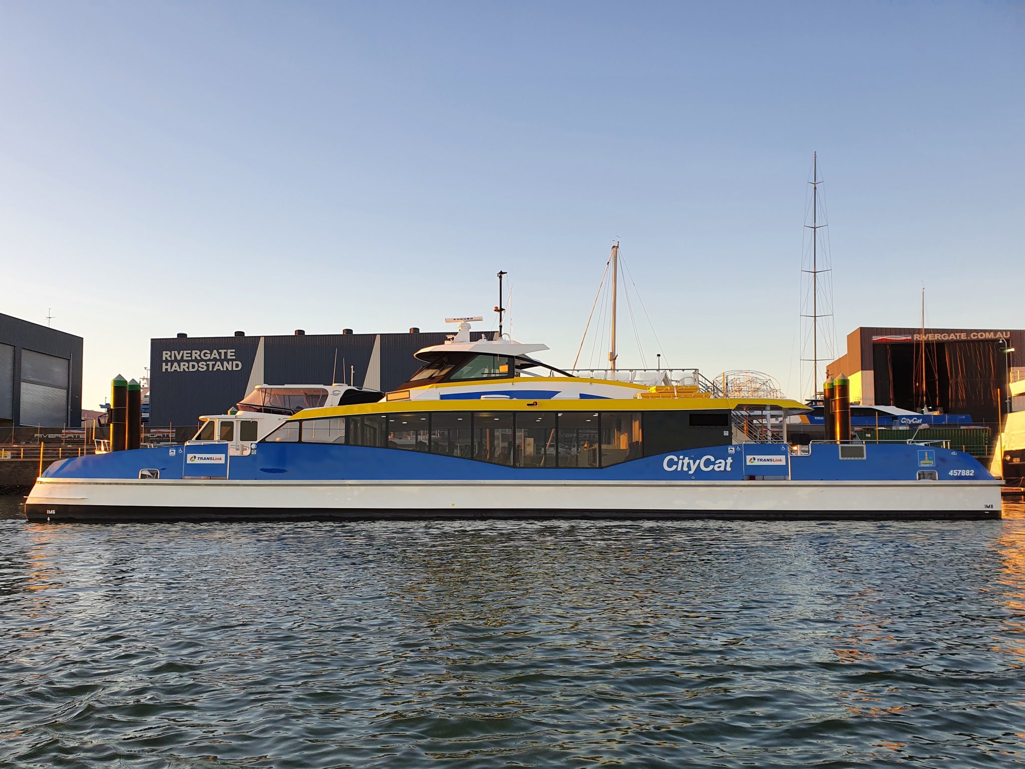 citycat berthed at rivergate marina