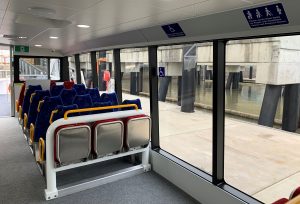 inside new brisbane city cat main cabin