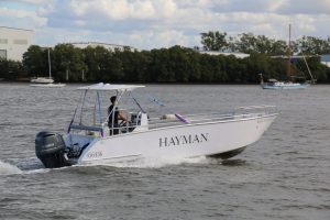 passenger transfer vessel travelling along brisbane river