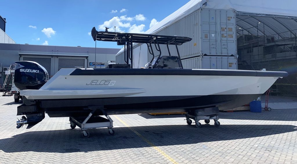 9m yacht tender on the rivergate hardstand