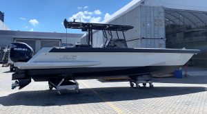 9m yacht tender on the rivergate hardstand