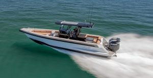 9m outboard powered yacht tender on moreton bay