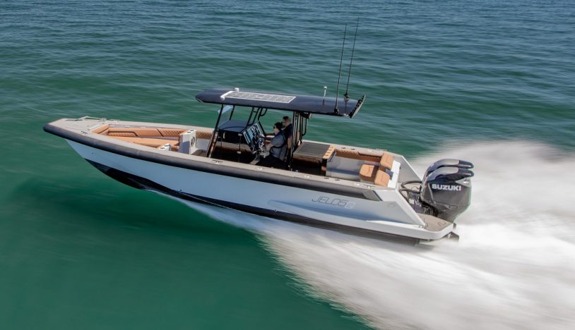 9m outboard powered yacht tender on moreton bay
